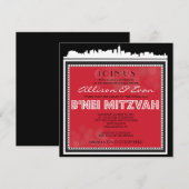 クラシック・ブロードウェイ- バースデー・ミッツヴァ 招待状 (正面/裏面)