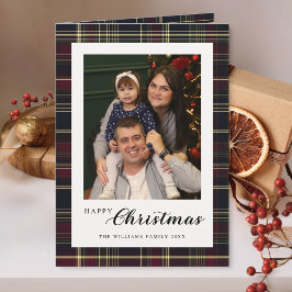 クラシック プレイターターンのクリスマス 写真入り ギフトカード シーズンカード