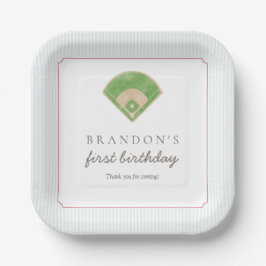 クラシック プレッピー 野球 ルーキー 初めての誕生日 ペーパープレート