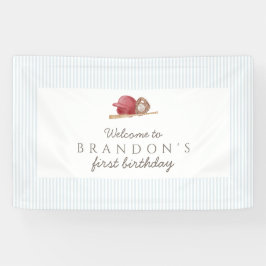 クラシック プレッピー 野球 初めての誕生日パーティー 横断幕