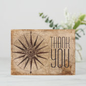 クラシック プロフェッショナル コンパス ワールド マップ サンキューカード (スタンド正面)