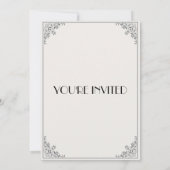 クラシック ベビー 性別発表パーティー 招待状 (裏面)