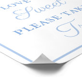 クラシック ペイルブルー オレンジ パンプキン ブライダルシャワー ポスター (角)