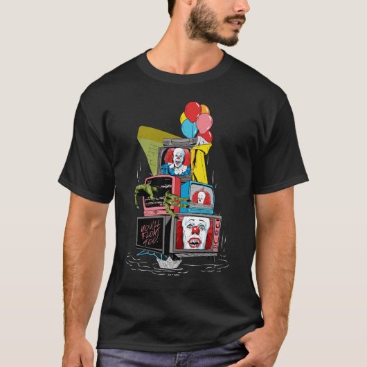 クラシック・ペニーワイズTVスタック - You'll Float Too Tシャツ (正面)