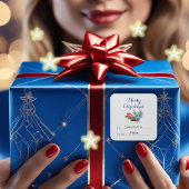 クラシック ホワイト クリスマス デコレーション スクエアシール