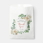 クラシック ボーホー ローズ フラワーブライダルシャワー 感謝 フェイバーバッグ (正面)