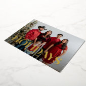 クラシック ボールド フォイル ハッピー ホリデー カード (回転した状態)