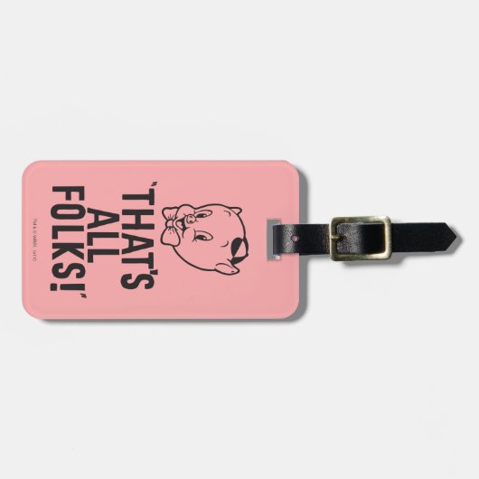 クラシック·ポーキー·ピグ「それで全部フォークだ！」 ラゲッジタグ (正面横)