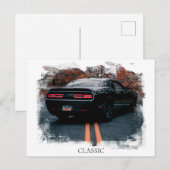 *~* クラシック マッスルカー アンティーク オールドカー ポストカード (正面/裏面)