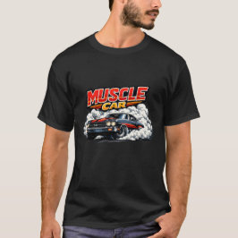 クラシック マッスルカー バーンアウト レーシング リトロ サンセット Tシャツ