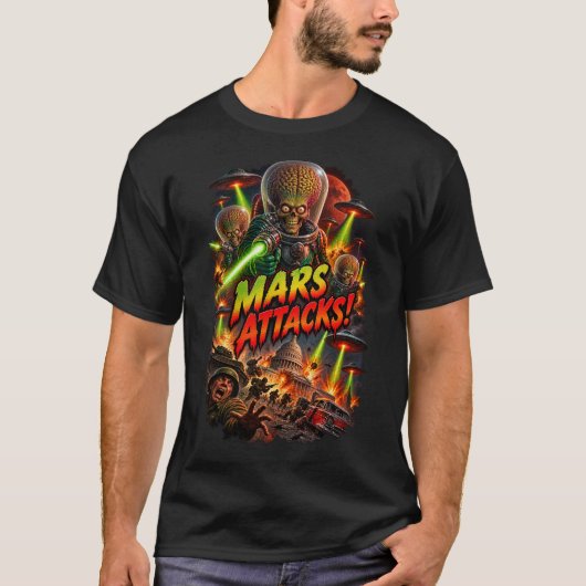クラシック・マーズ・アタック・ヴィンテージSF Tシャツ (正面)