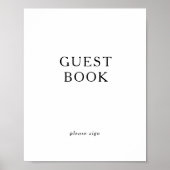 クラシック ミニマリスト ゲストブック サイン (正面)