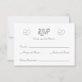 クラシック ミニマル ウェディング RSVP カード (正面)