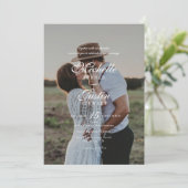 クラシック ミニマル エレガント フォト ウェディング 招待状 (スタンド正面)