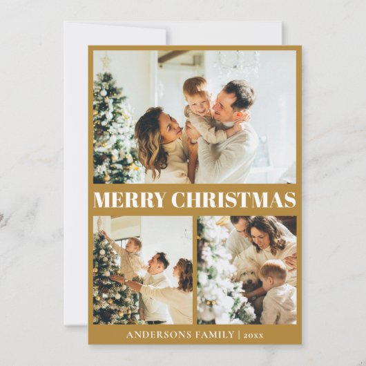 クラシック ミニマル クリスマス マスタード ゴールド (正面)