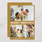 クラシック ミニマル クリスマス マスタード ゴールド (正面/裏面)