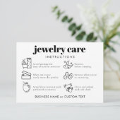 クラシック ミニマル ジュエリー ケア サンクス ビジネス エンクロージャーカード (スタンド正面)