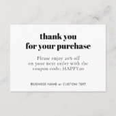 クラシック ミニマル ジュエリー ケア サンクス ビジネス エンクロージャーカード (裏面)