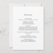 クラシック ミニマル フェード 写真 オールインワン ウェディング 招待状 (裏面)