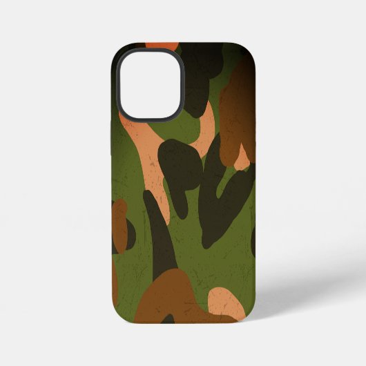 クラシック ミリタリー カモフラージュ パターン iPhoneケース (裏面)