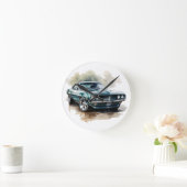 クラシック・ムスカ・カー ラウンド壁時計 (ホーム)