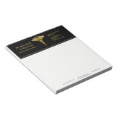 クラシック メディカル ゴールド ケドゥケウス ブラック - ノートパッド (アングル)