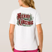 クラシック「メリークリスマス」キッズTシャツ Tシャツ (裏面)