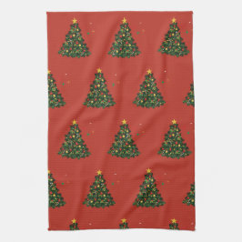 クラシック メリークリスマス キッチンタオル