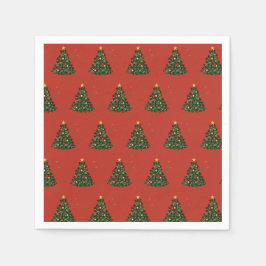 クラシック メリークリスマス スタンダードカクテルナプキン