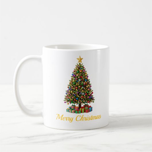 クラシック メリークリスマス ツリー マグカップ (左)