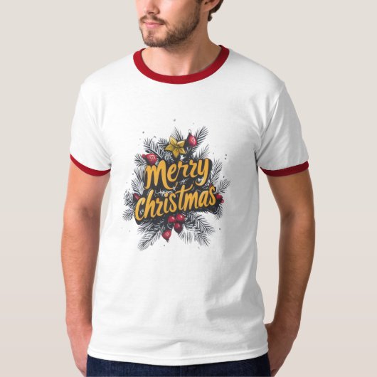 クラシック メリークリスマス Tシャツ (正面)