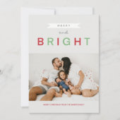 クラシック メリー アンド ブライト フラット フォト シーズンカード (正面)