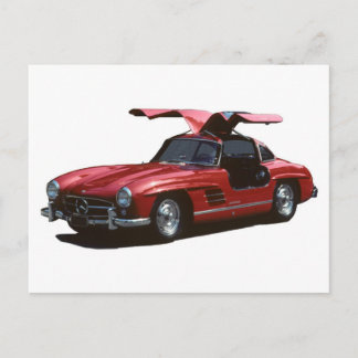 クラシック メルセデス ベンツ SLR300 グルウィング ポスター ポストカード
