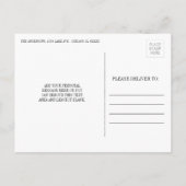 クラシック&モダンなベビーの誕生お知らせポストカード 案内ポストカード (裏面)