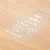 クラシック&モダンフローラ結婚招待状 アクリル招待状 (レイダウン)