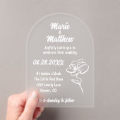 クラシック&モダンフローラ結婚招待状 アクリル招待状 (インサイチュ (ポータブル))