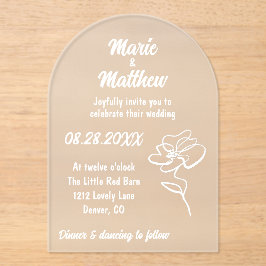 クラシック&モダンフローラ結婚招待状 アクリル招待状