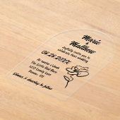 クラシック&モダンフローラ結婚招待状 アクリル招待状 (レイダウン)