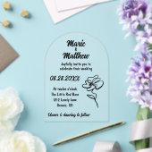 クラシック&モダンフローラ結婚招待状 アクリル招待状 (インサイチュ (ウェディング))