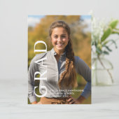 クラシック モダン ミニマル 卒業 案内状 (スタンド正面)