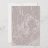 クラシック モダン ラスティック ウッドグレイン シック オータム ウェディング 招待状 (裏面)