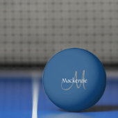 クラシック |モノグラム名スクリプトシックイニシャル 卓球ボール (ネット)