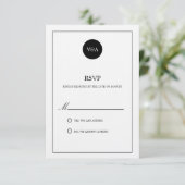 クラシック モノグラム ウェディング RSVP (スタンド正面)
