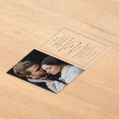 クラシック モノグラム エレガント フォト ウェディング アクリル招待状 (レイダウン)