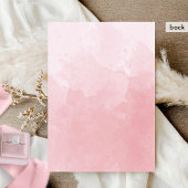 クラシック モノグラム ダスティー ローズ ウォーターカラー ウェディング 招待状