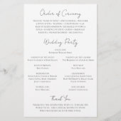 クラシック モノグラム リース クレスト 結婚式プログラム (裏面)