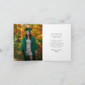 クラシック モノグラム P 卒業帽 フォト モダン サンキューカード (内部)