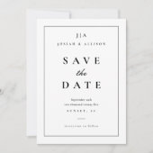 クラシック モノグラム Save the Date 招待状 (正面)