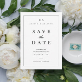 クラシック モノグラム Save the Date 招待状
