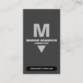 クラシック(モノグラムQR)シルバー&マットブラック 名刺 (正面)